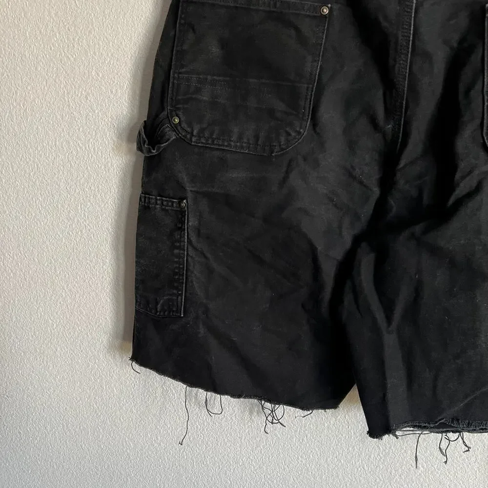 Carhartt black double knee work wear carpenter shorts